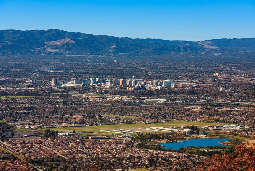 san jose, silicon valley aerial view